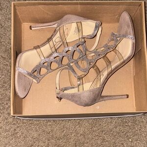 Jessica Simpson Taupe Cutout Heels